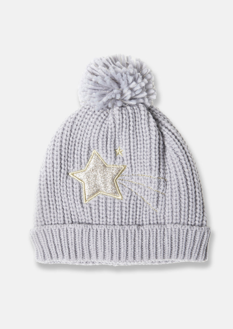 Moonlight Knitted Hat Grey 7-10 Yrs
