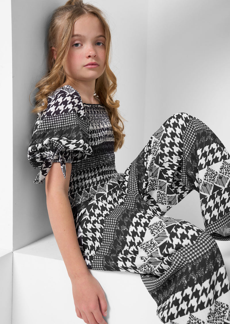 Gracie Dogtooth Check Jumpsuit
