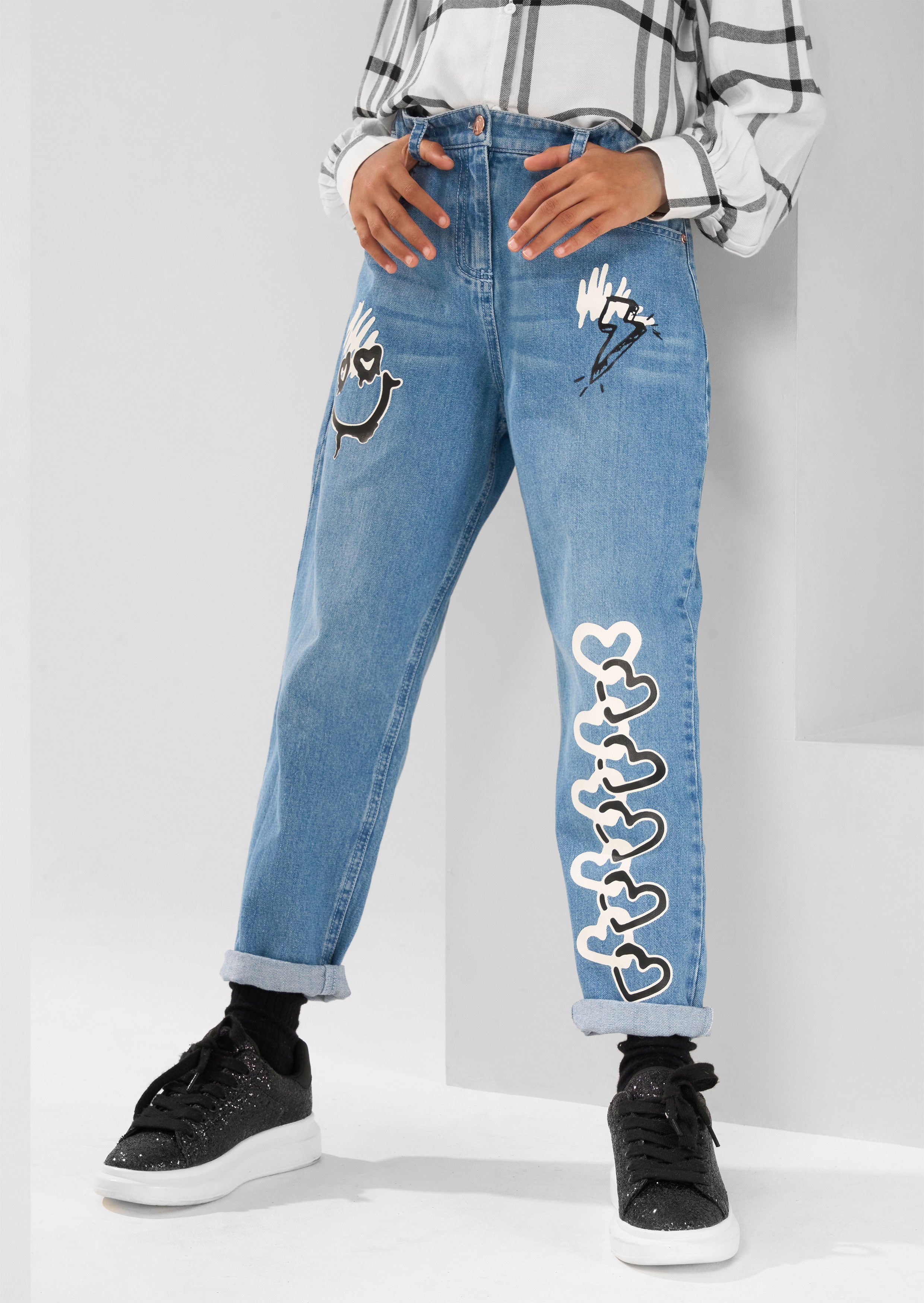 Mollie Graffiti Denim Jeans