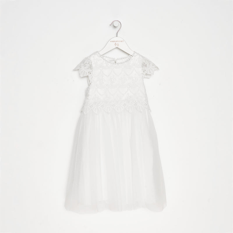 ivory petal flower girl dress