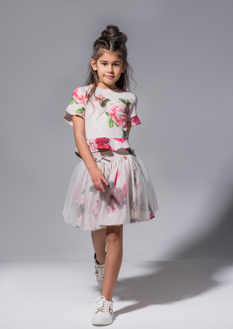 Darcy Frill Sleeve Floral Top