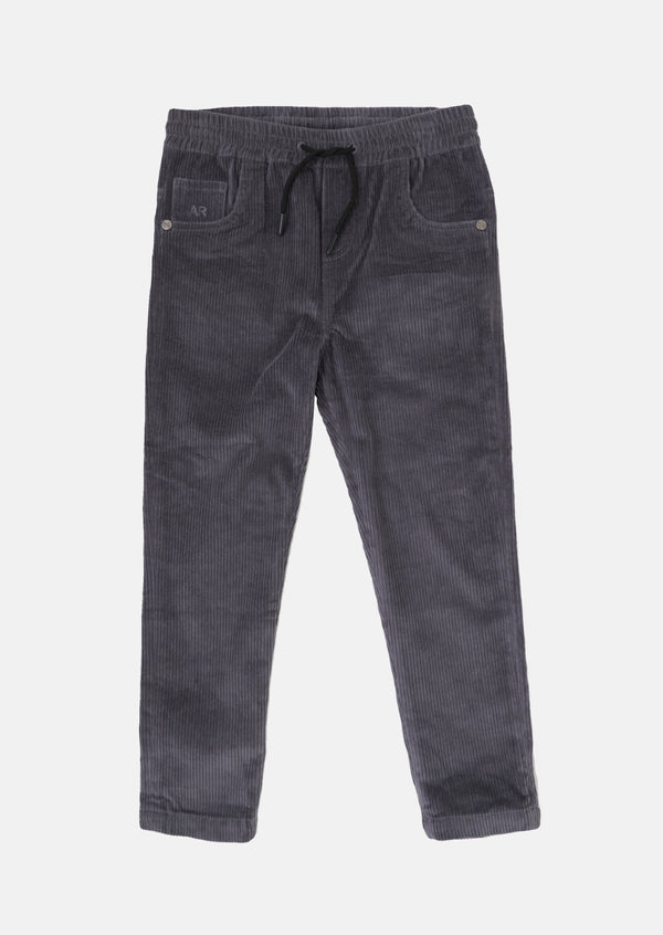 Nathan Branded Cord Grey Jogger