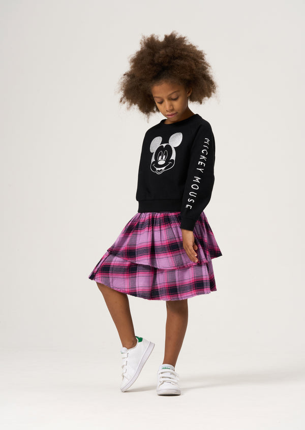 Autumn Check Tiered Skirt