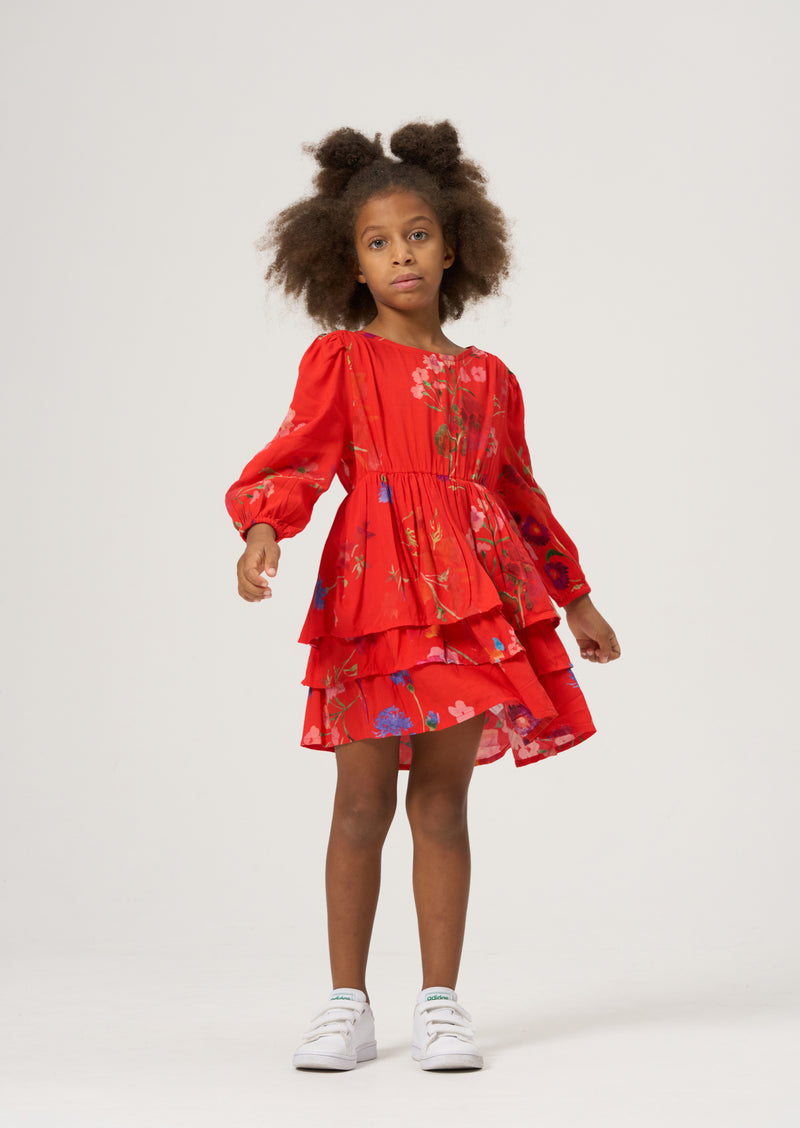 Annalise Red Printed Dress