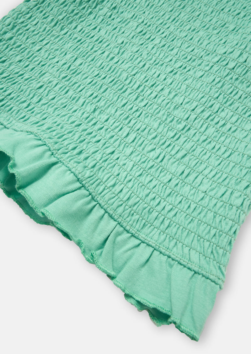 Fliss Shirred Mint Top