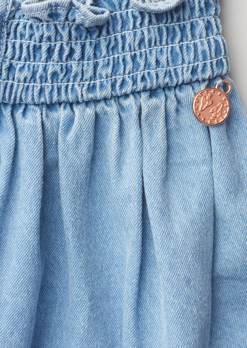 Paige Shirred Waist Denim Skirt