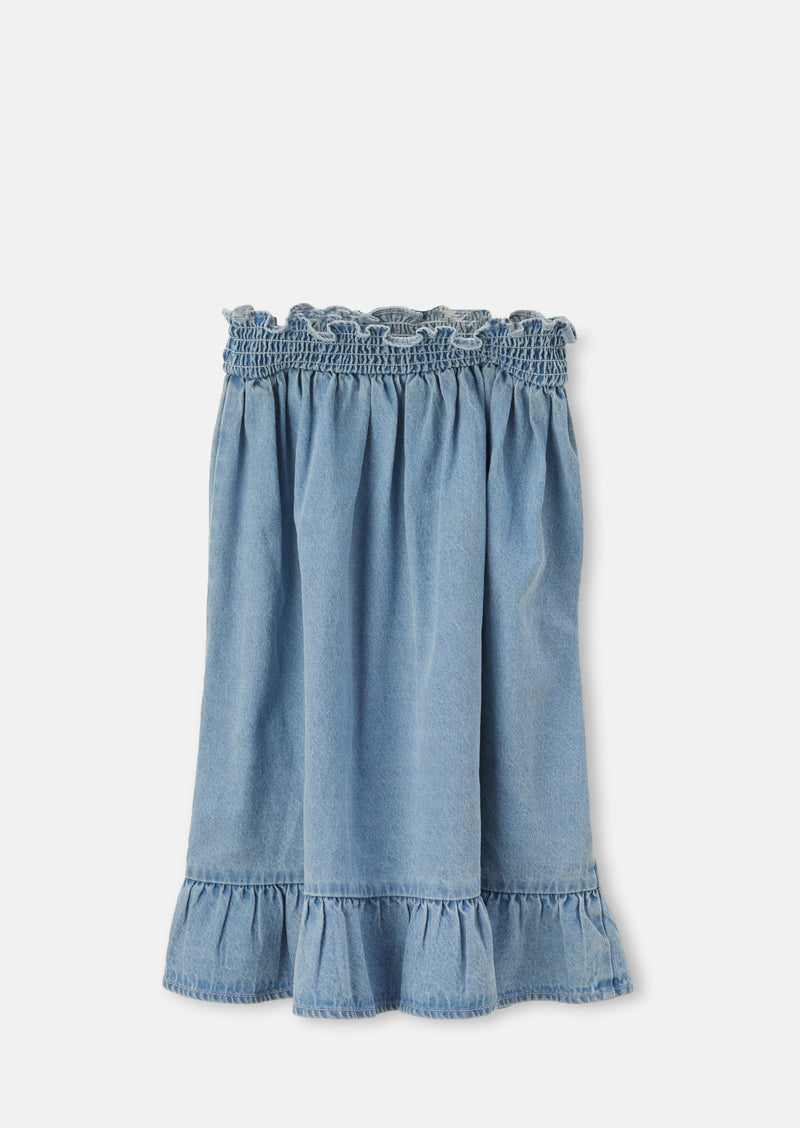Paige Shirred Waist Denim Skirt