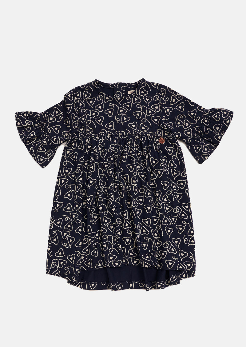 Liliana Jersey Peacoat Print Dress