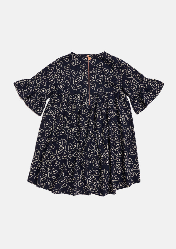 Liliana Jersey Peacoat Print Dress