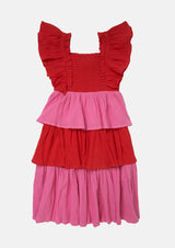 فستان Cicely ذو طبقات متعددة الألوان