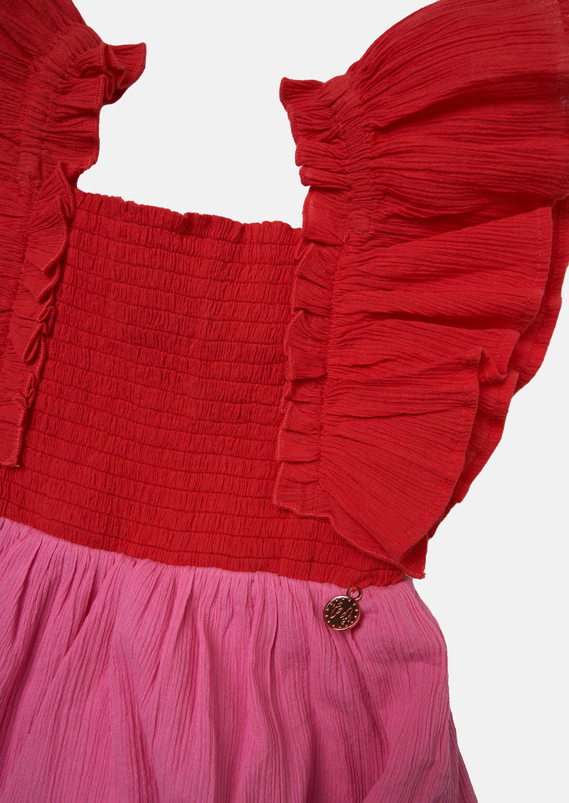 Cicely Colour Block Tiered Dress