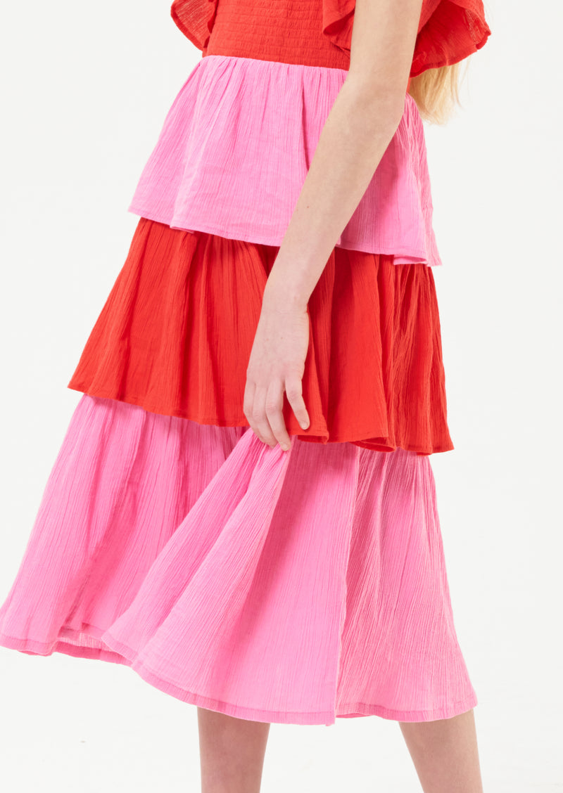 Cicely Colour Block Tiered Dress