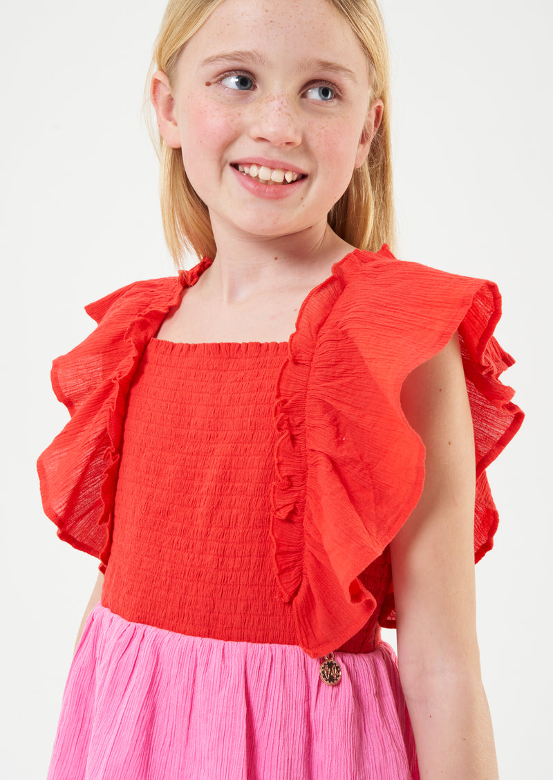 Cicely Colour Block Tiered Dress