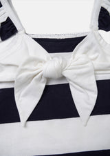 Billie Jersey Stripe Bow Vest