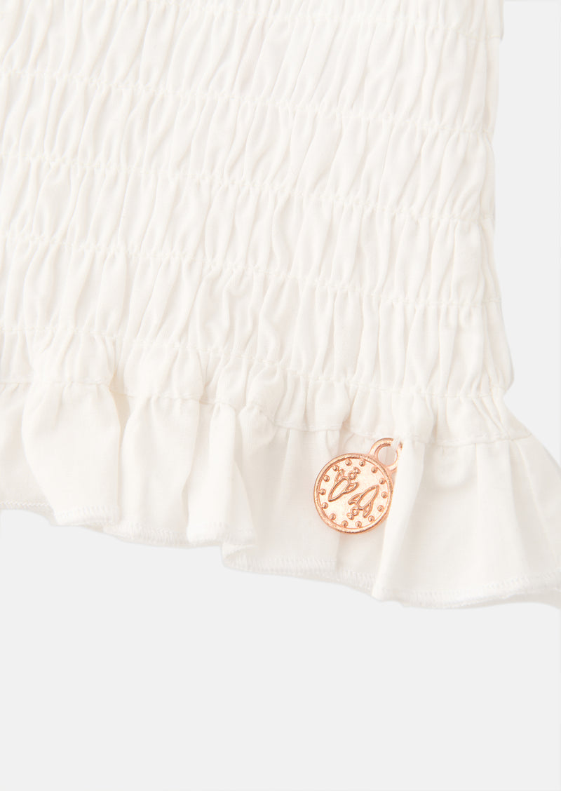 Hallie Shirred Broderie Top