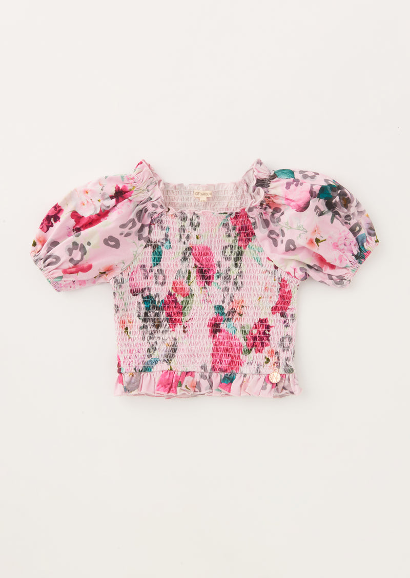 Erica Floral Shirred Top
