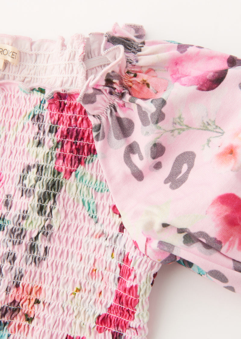 Erica Floral Shirred Top