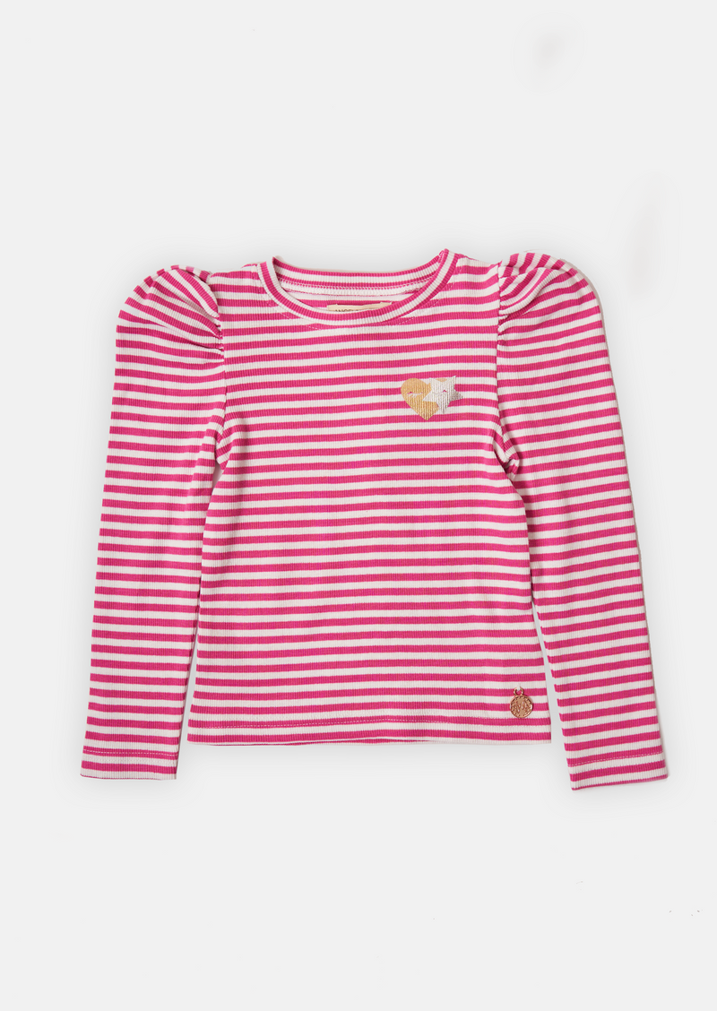 Mae Stripe Long Sleeve Rib Top
