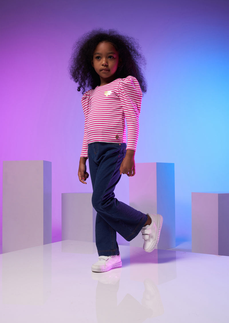Mae Stripe Long Sleeve Rib Top