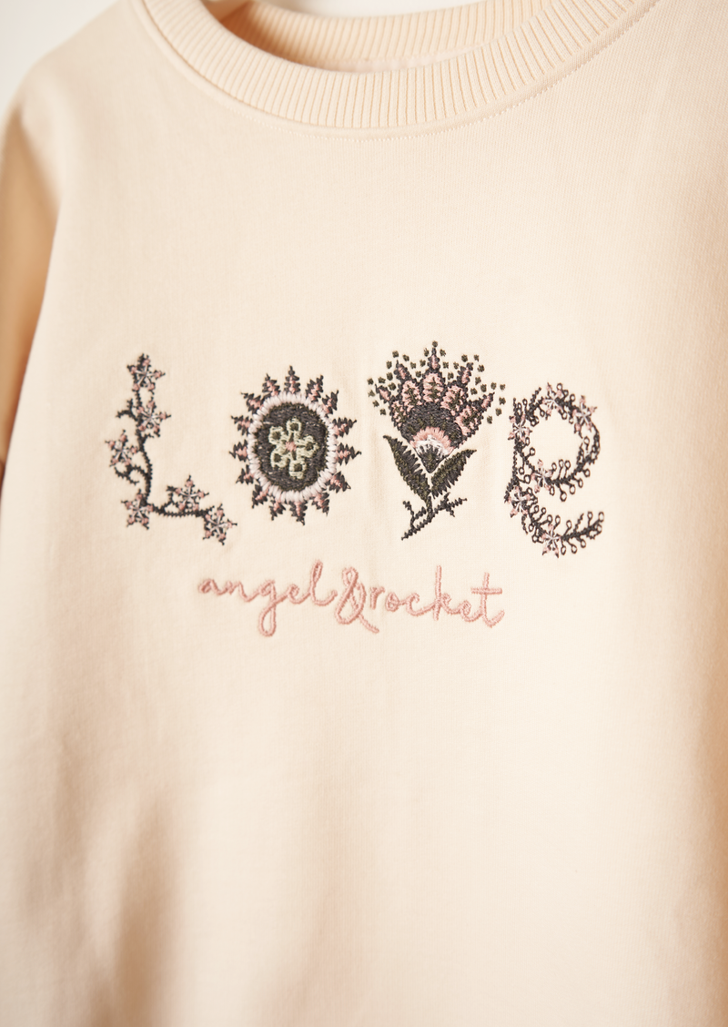 Ferne Embroidered Love Sweatshirt