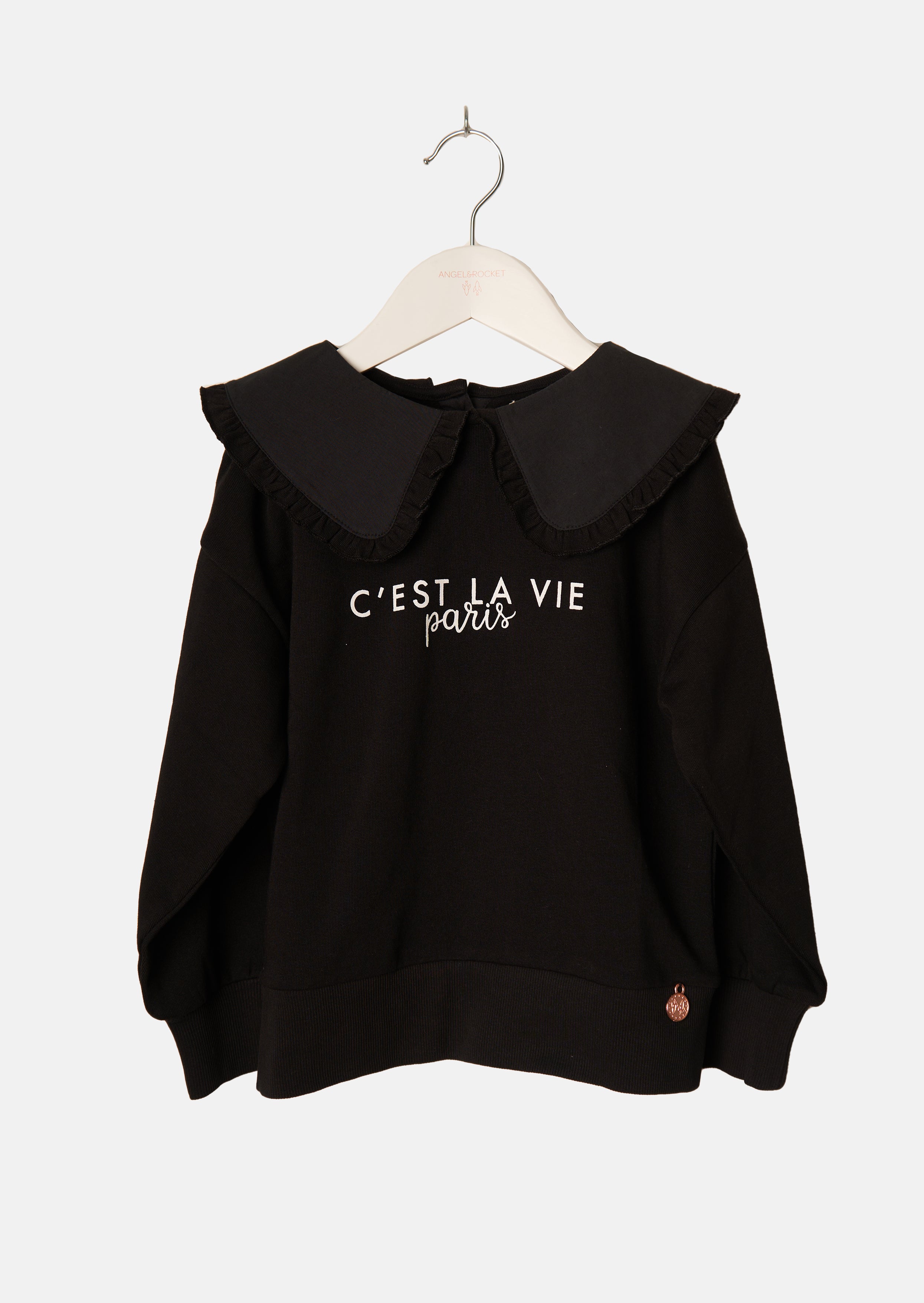 Paris Woven Collar Sweatshirt