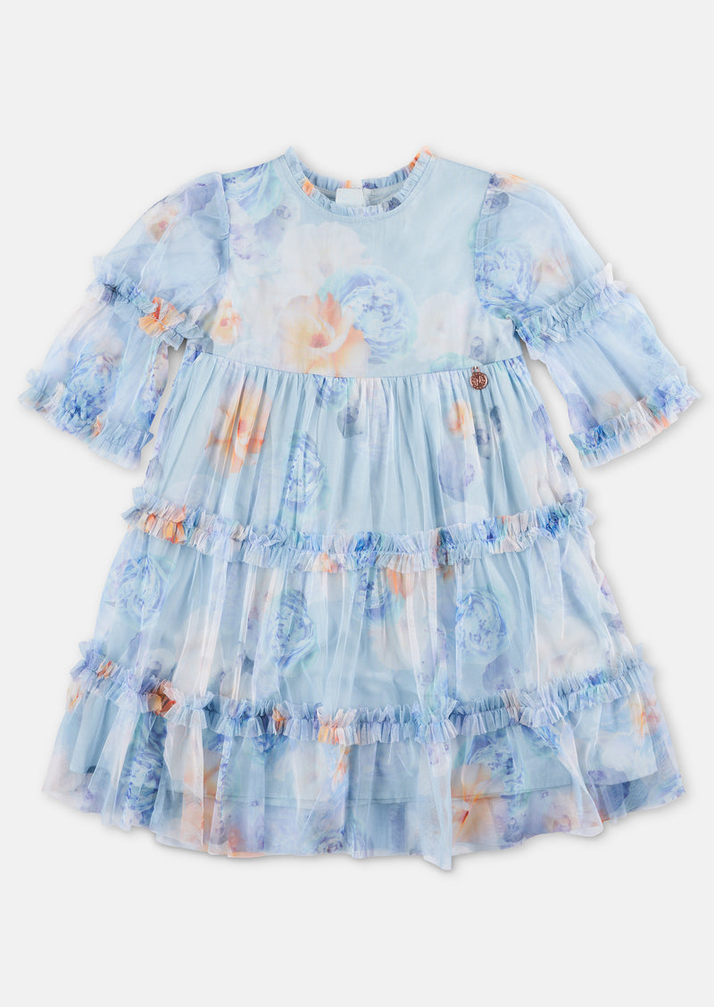 Eleanor Mesh Ruffle Dress