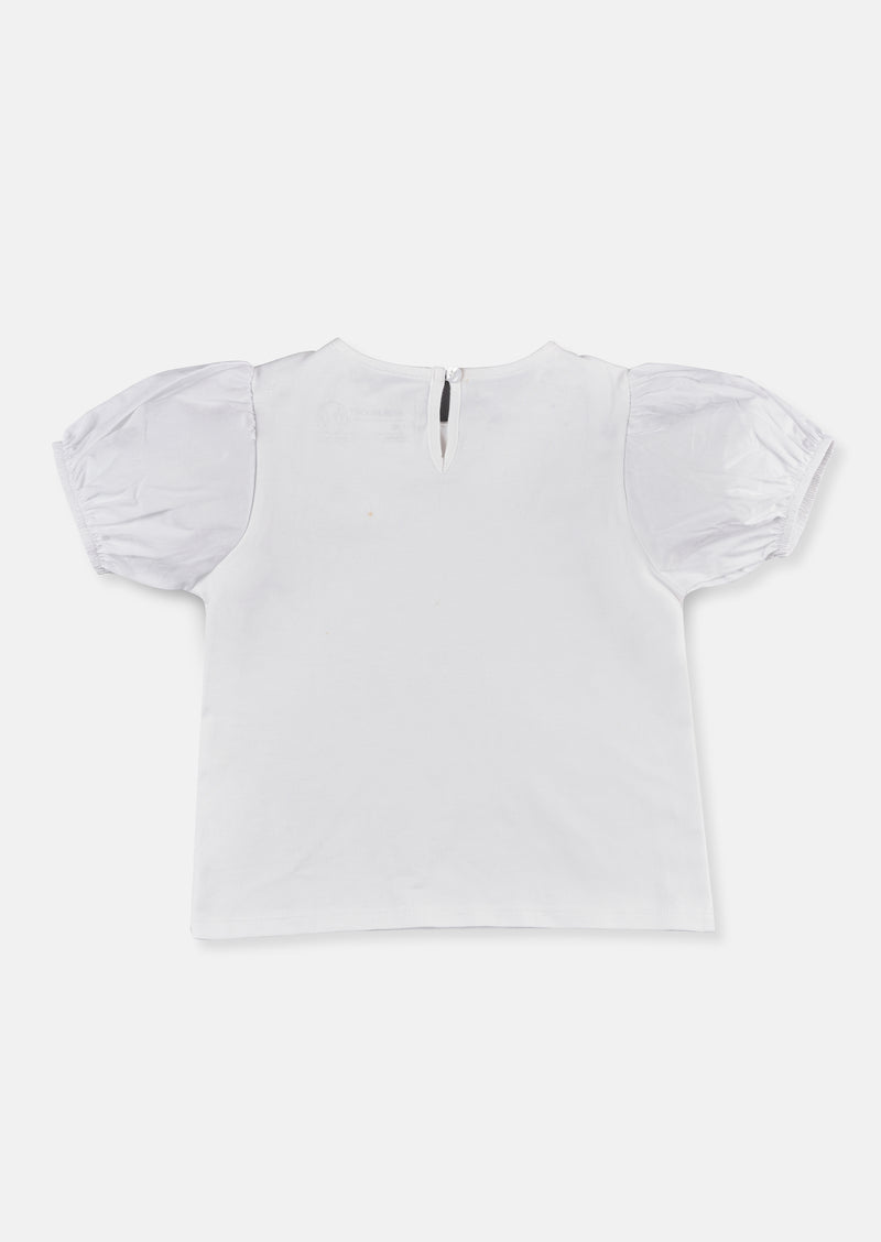 Heidi Embroidered Colllar Woven Sleeve Top