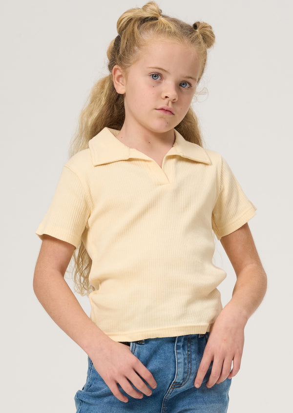 Taylor Skinny Rib Collar Top