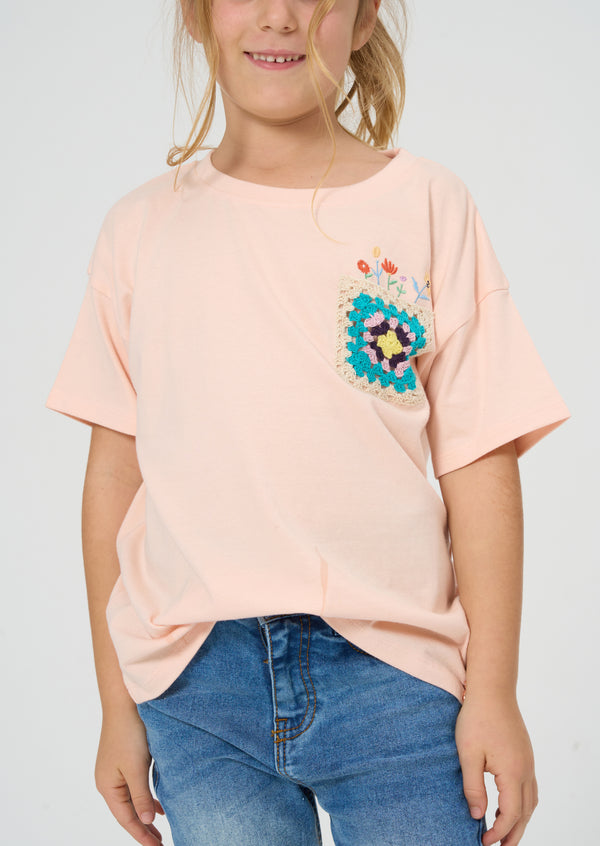 Blaire Crochet Pocket Tee