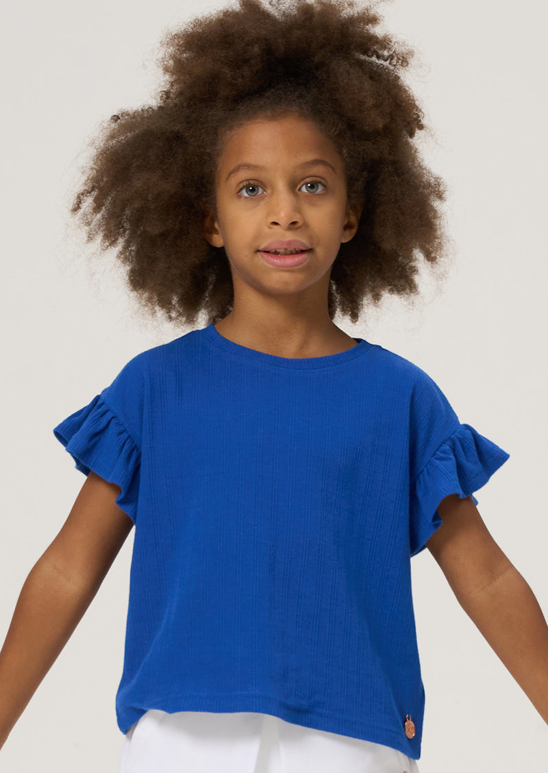 Ellie Frill Sleeve Rib Tee