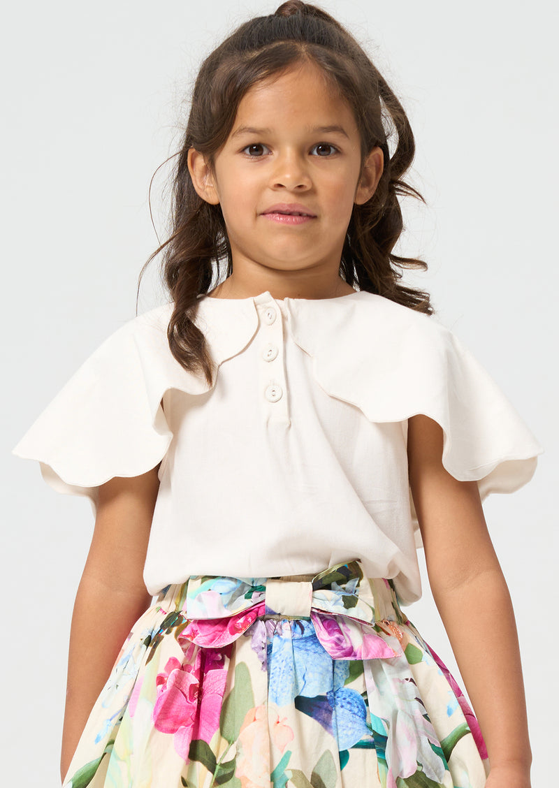 Margaux Cape Collar Woven Top