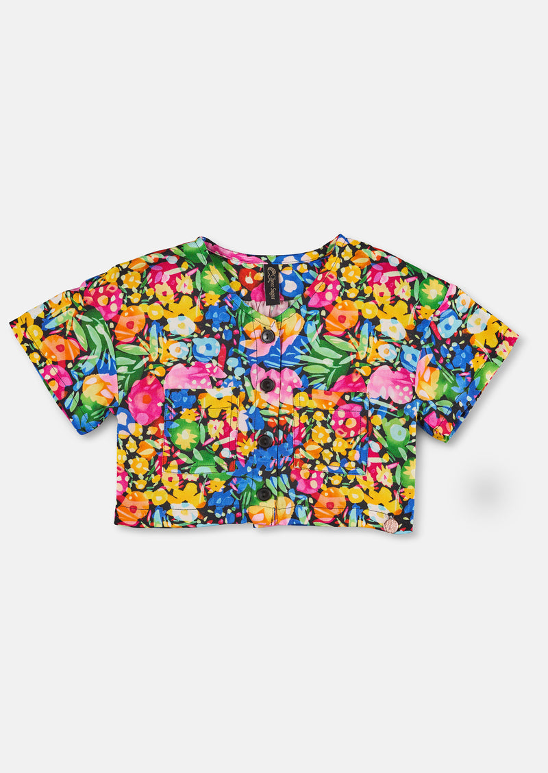 Evita Woven Print Top