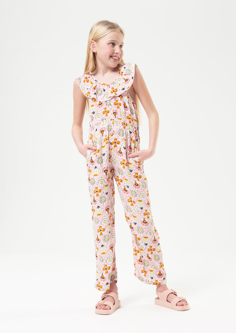 Otty Wide Leg Frill Jumpsuit