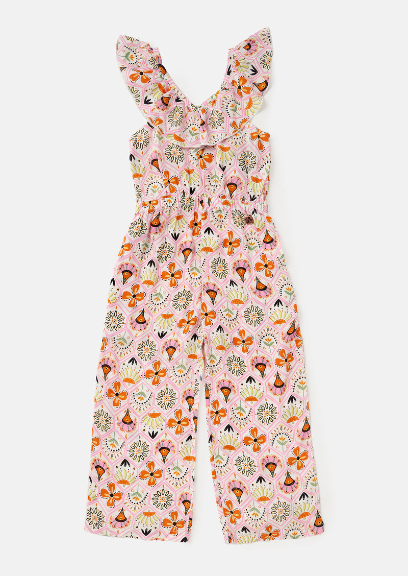 Otty Wide Leg Frill Jumpsuit