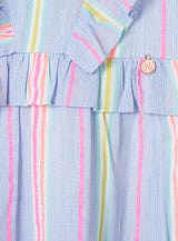 Elsie Blue Rainbow Stripe Sundress
