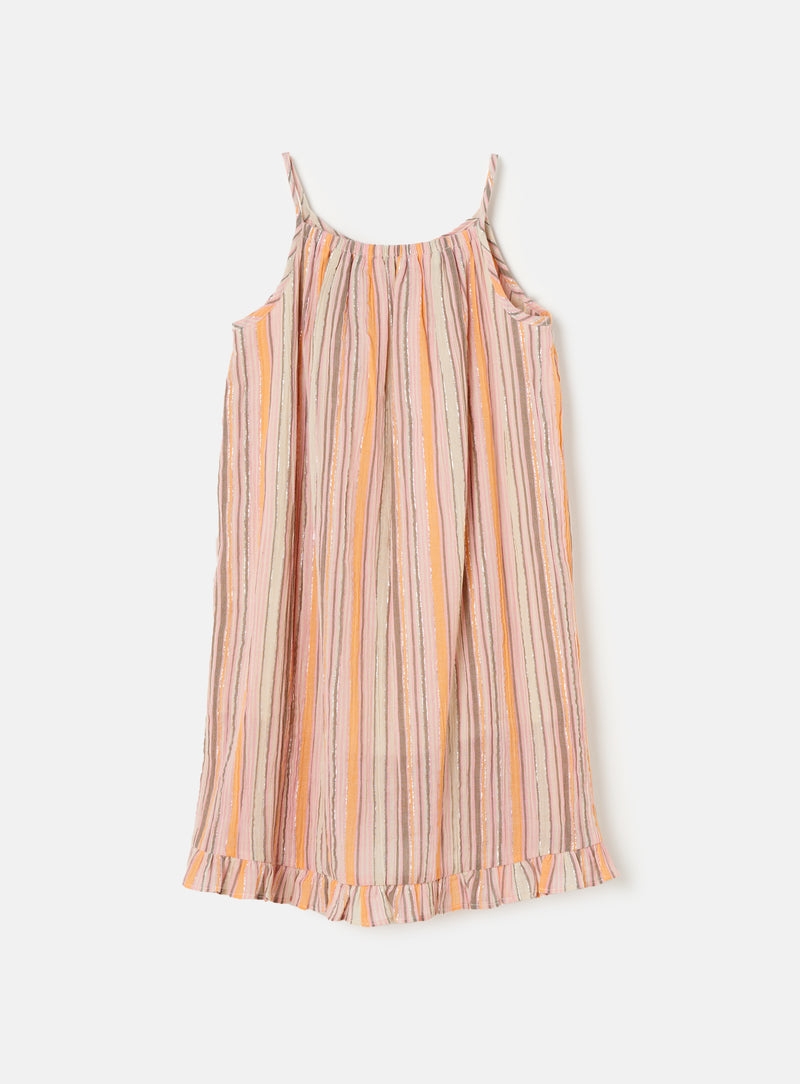 Saskia Strappy Lurex Rainbow Dress