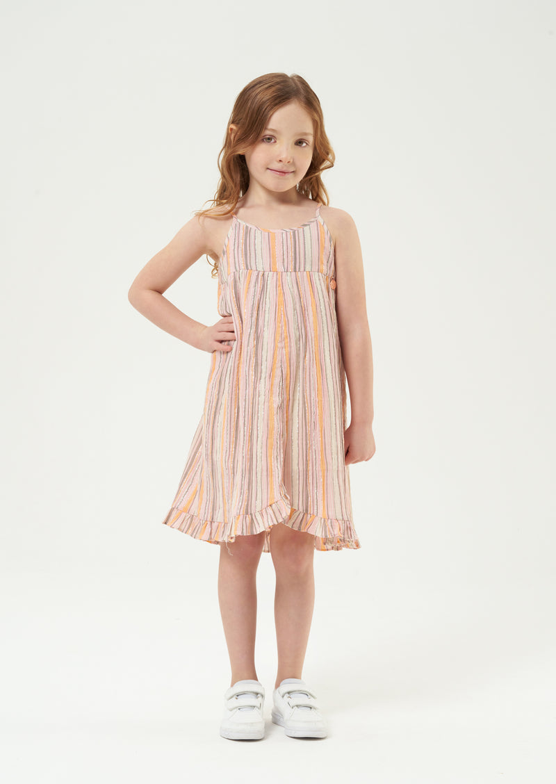 Saskia Strappy Lurex Rainbow Dress