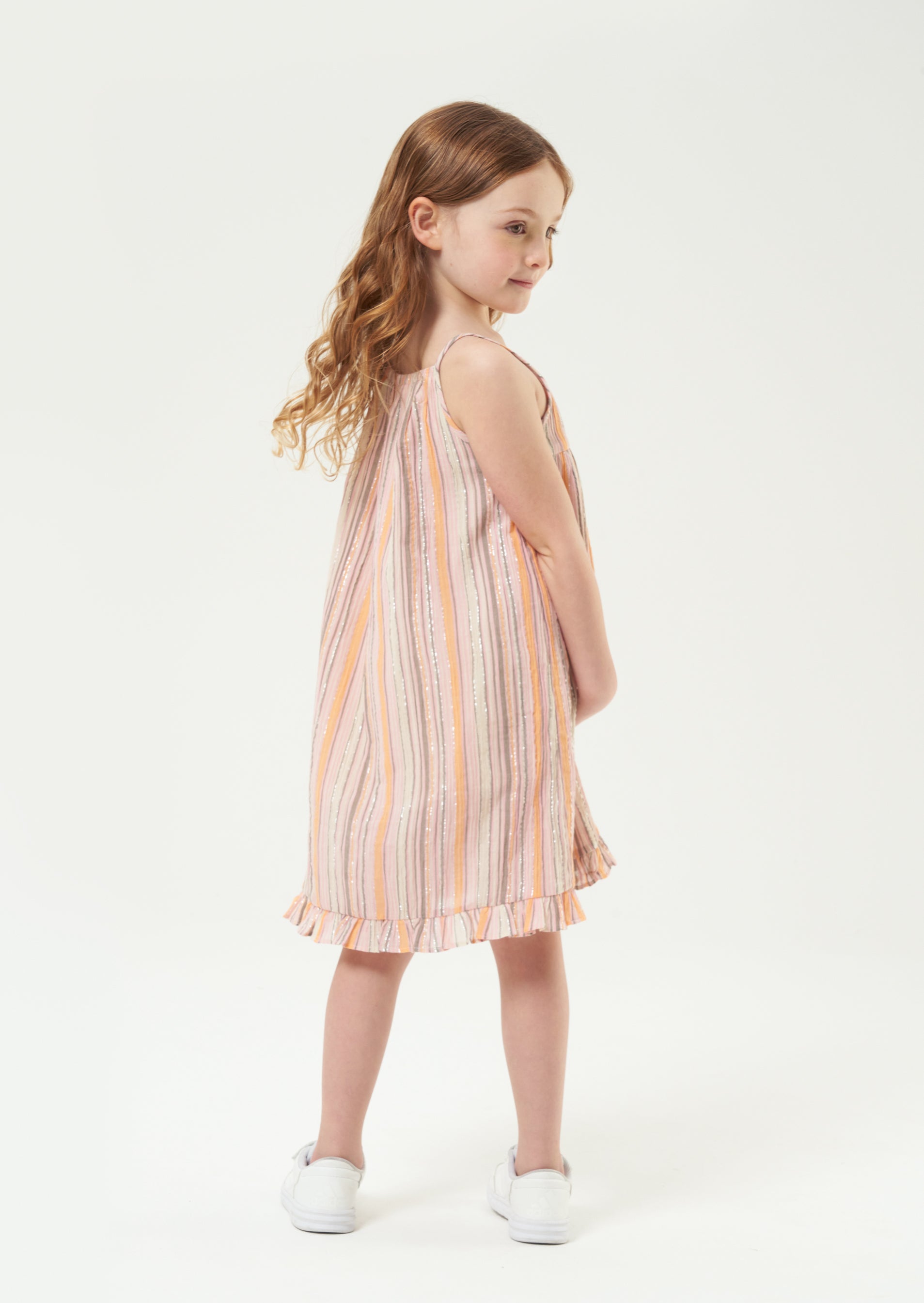 Saskia Strappy Lurex Rainbow Dress