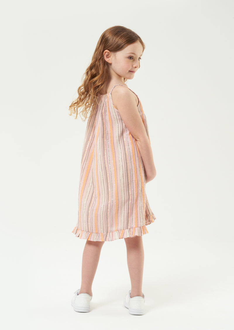 Saskia Strappy Lurex Rainbow Dress