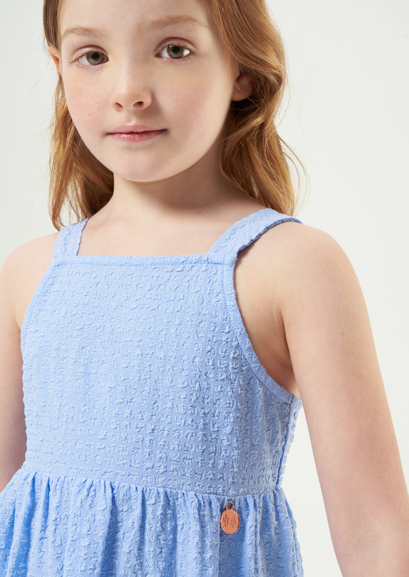 Tia Blue Crinkle Sundress