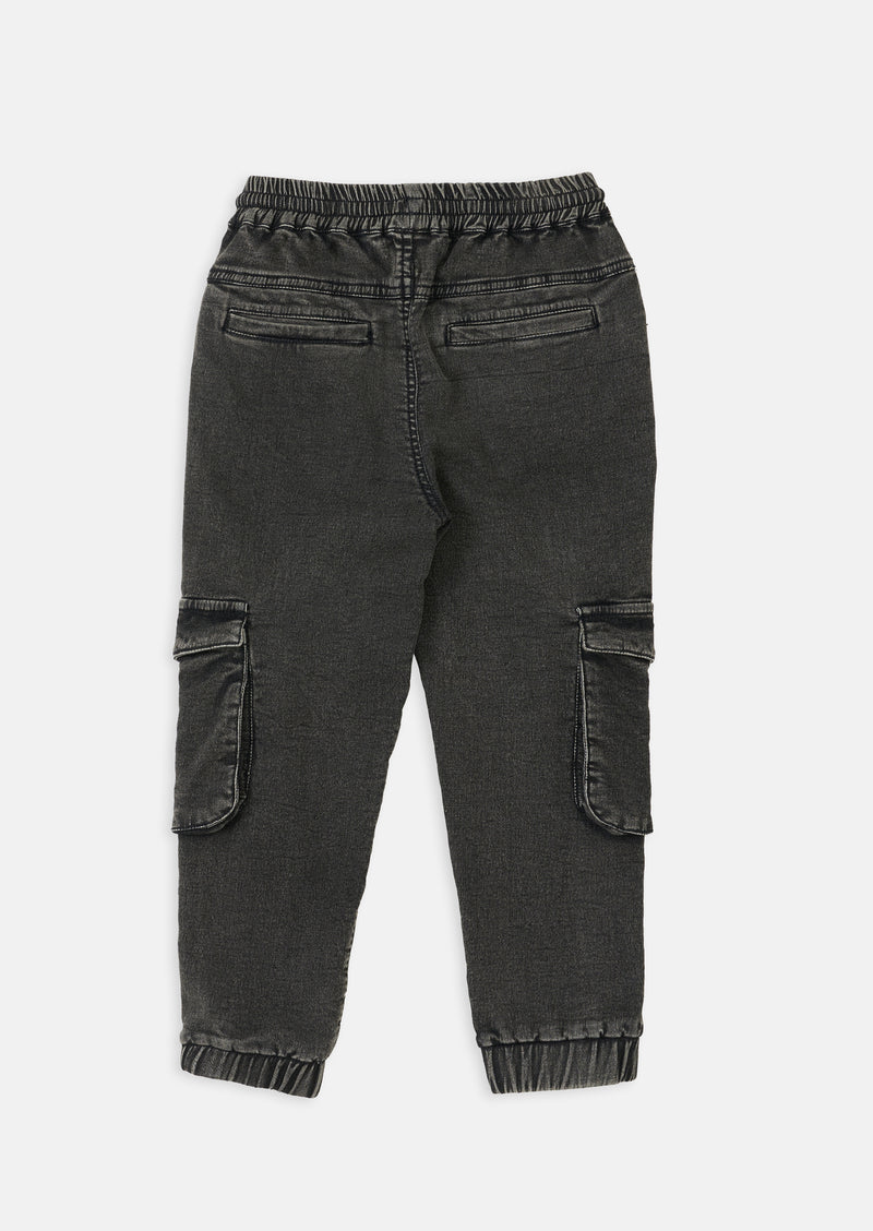 Maxwell Jersey Denim Cargo Jogger
