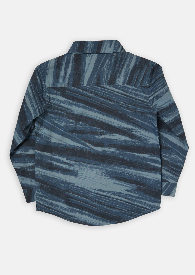 Silas Blue and Brushstroke Shirt