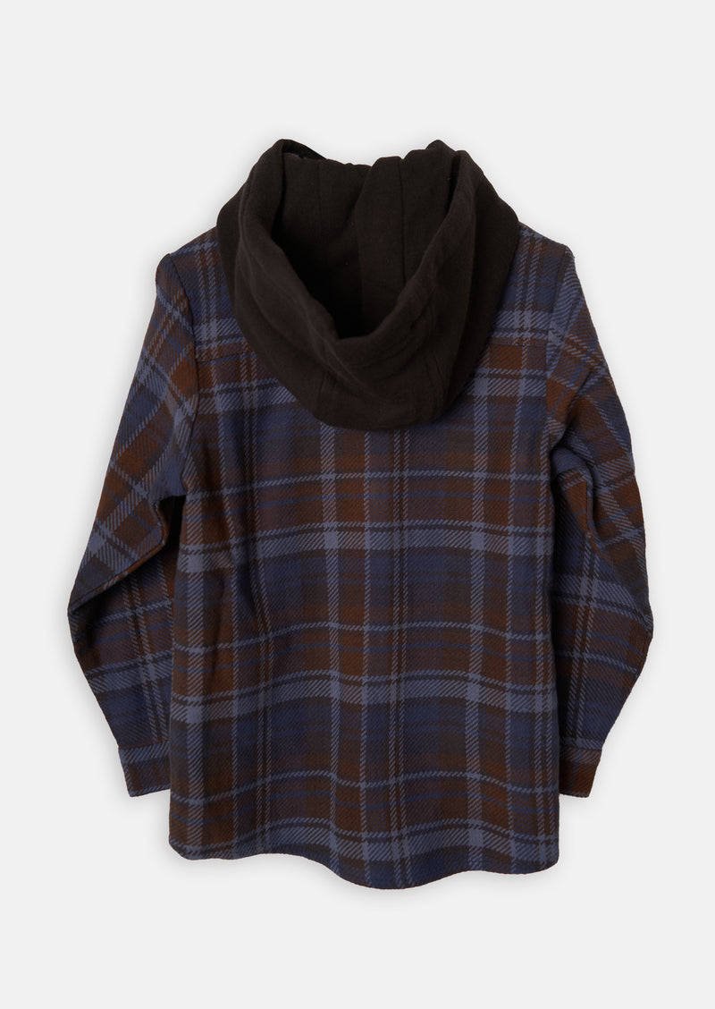 Hayden Hooded Check Overshirt