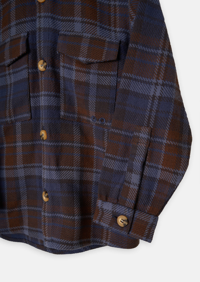 Hayden Hooded Check Overshirt