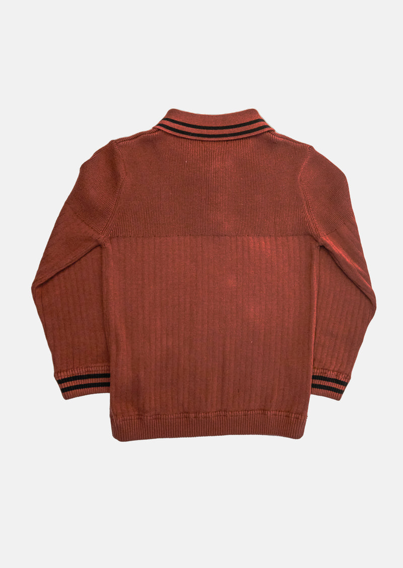 Finn Knit Rib Long Sleeve Polo