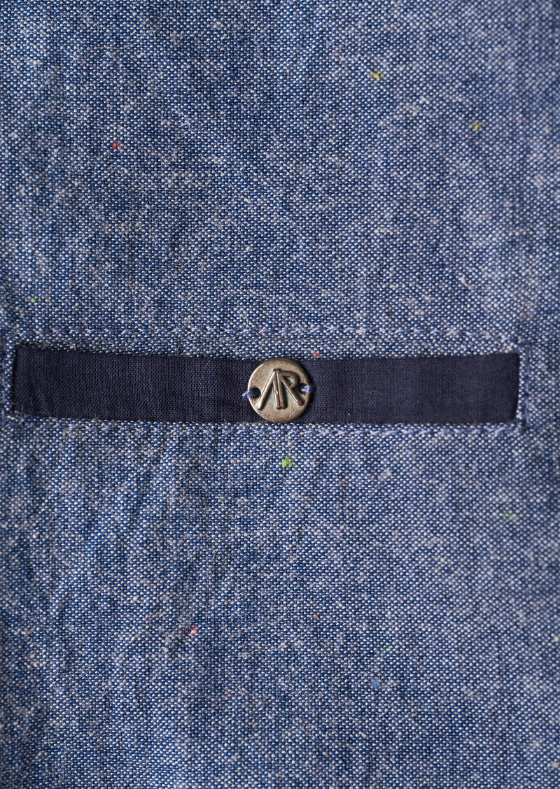 Lorenzo Blue Chambray 3 Pc Waistcoat Set