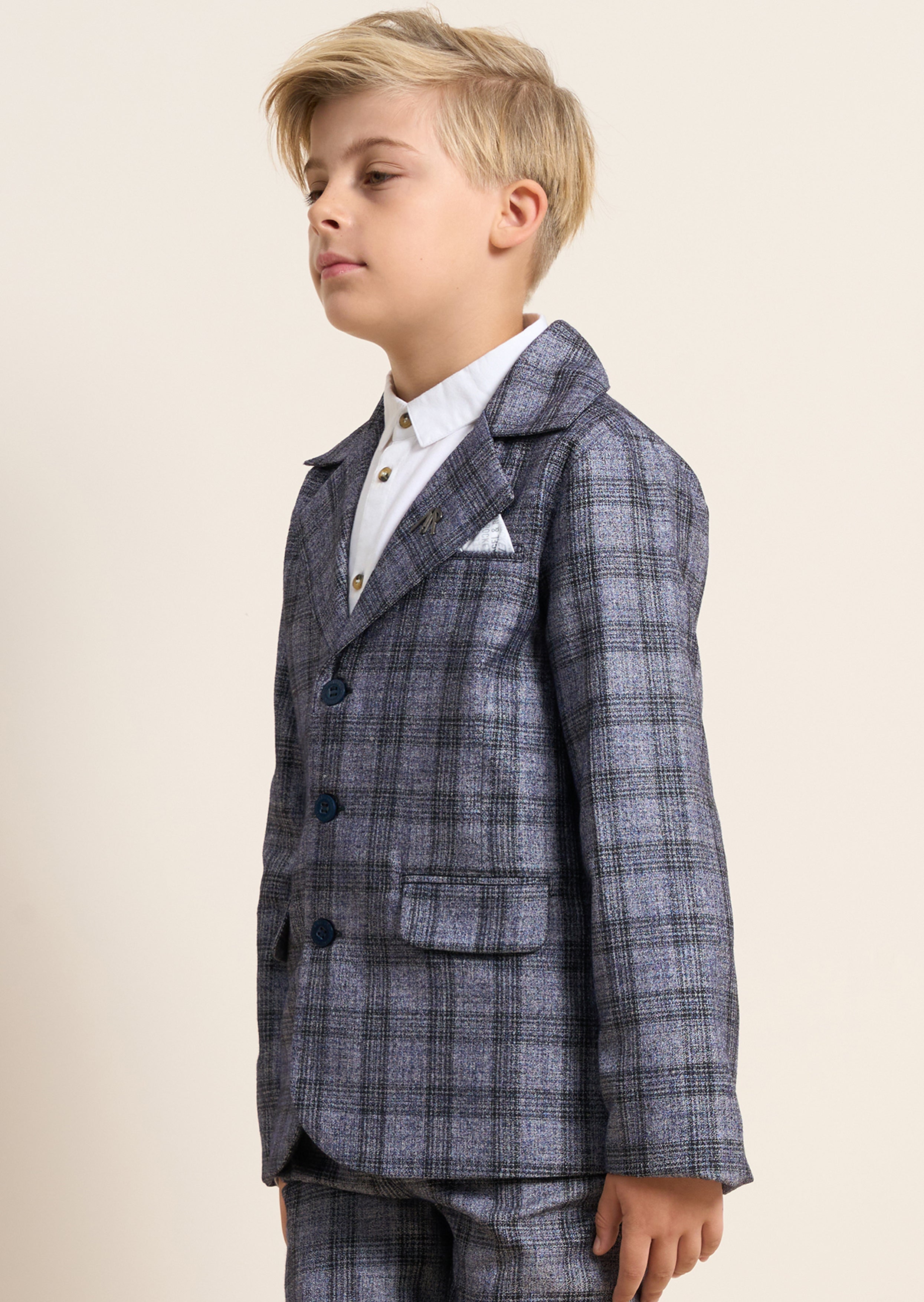 Phoenix Blue Check Smart Blazer