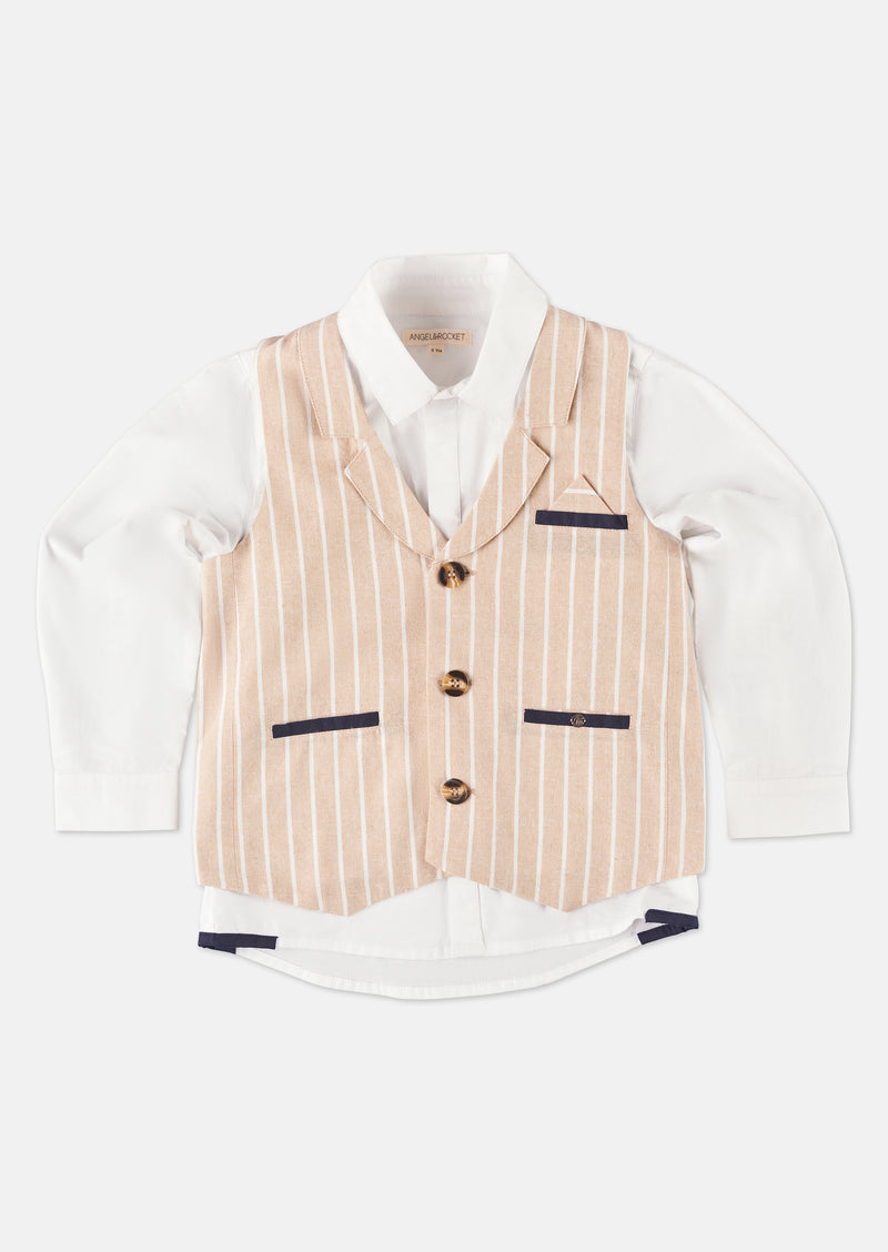 Clayton Linen Stripe Waistcoat