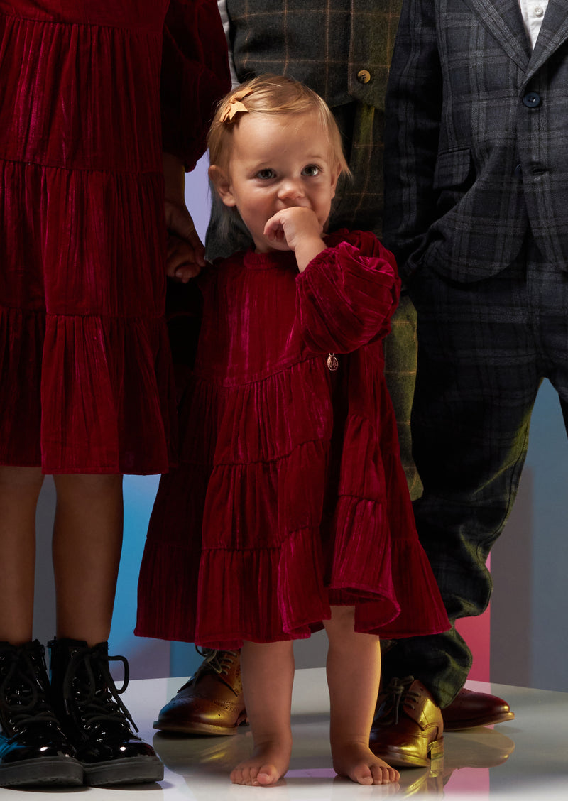 Velvet Tiered Dress