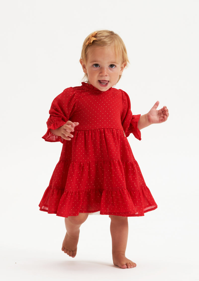 Baby Foil Dot Dress